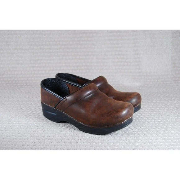 Dankso Professional Comfort Clogs Matte Antique Brown Oiled Leather 37 EU 7 US - Picture 4 of 9